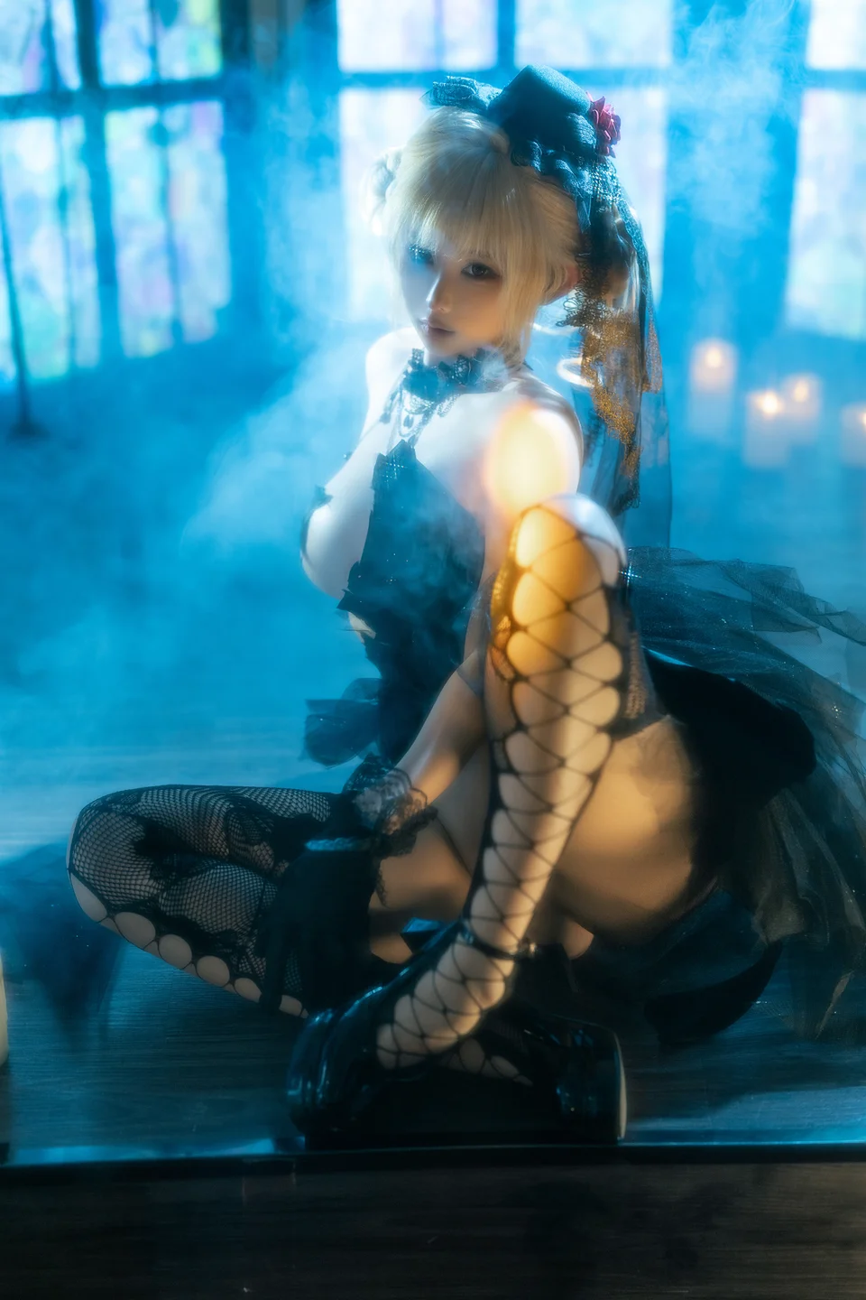 蠢沫沫 - 黑婚纱 [37P,1V-3.15GB] tg@simisebaisi 【丝足阁】028.webp